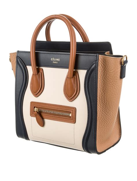 celine nano luggage green|Celine shoulder luggage tote price.